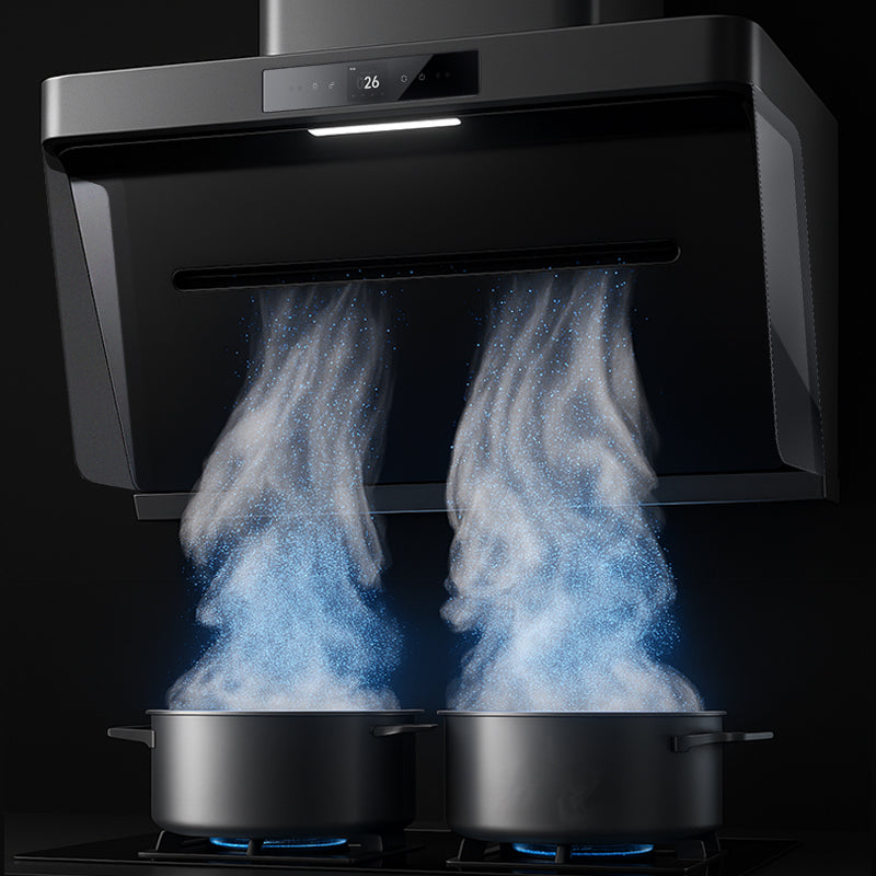 high airspeed for instant oil fume extraction