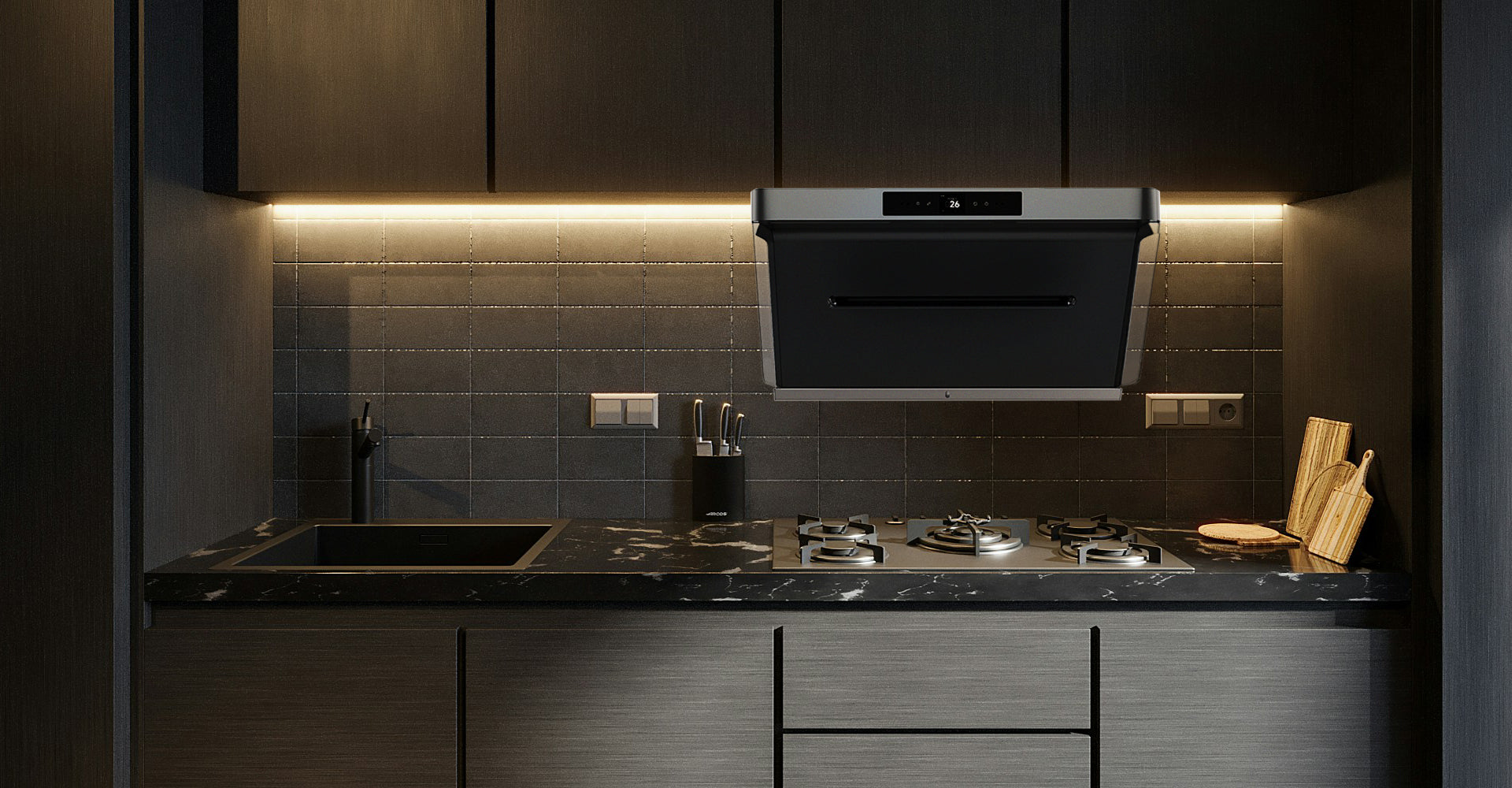 CleaDeep range hood in modern kitchen